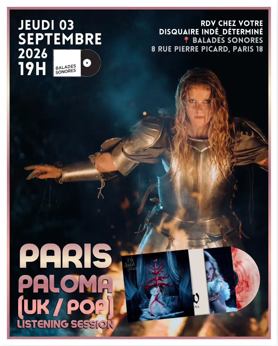 LISTENING SESSION à 19h : PARIS PALOMA (UK / pop) @ Balades Sonores