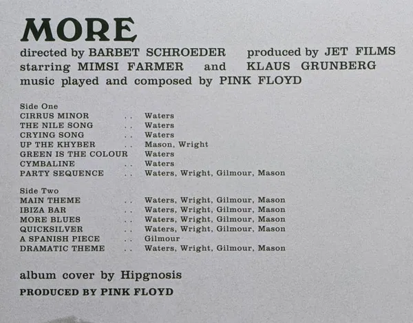 Soundtrack From The Film "More" — Pink Floyd
